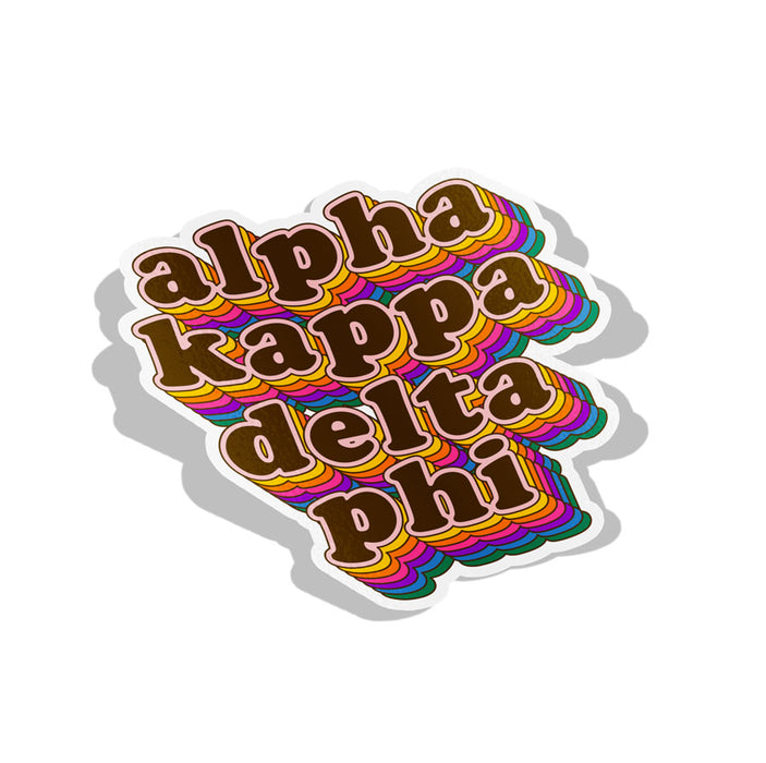 Alpha Kappa Delta Phi Retro Sorority Decal