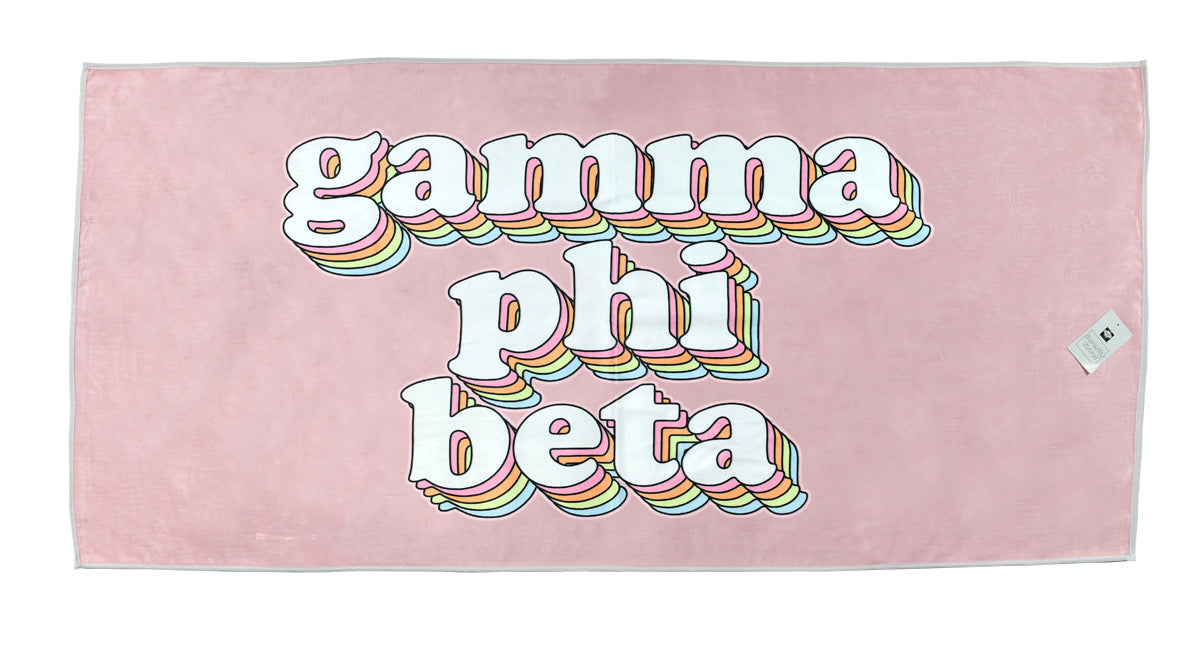 Gamma Phi Beta Plush Retro Beach Towel