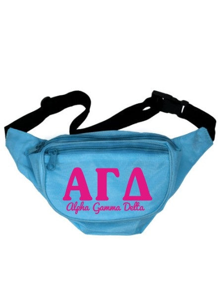 Alpha Gamma Delta Letters Layered Fanny Pack