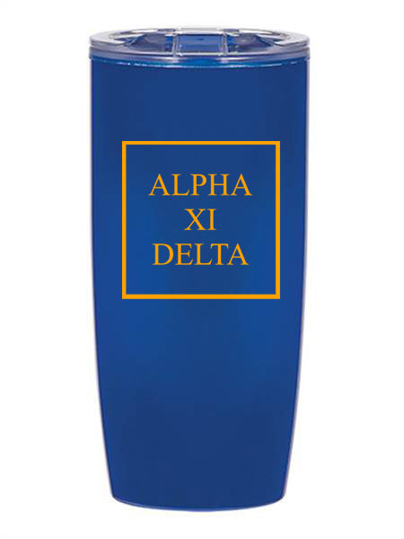 Alpha Xi Delta Box Stacked 19 oz Everest Tumbler