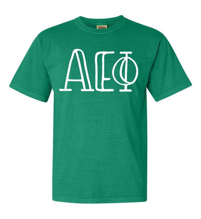 Alpha Epsilon Phi Comfort Colors Greek Letter Sorority T-Shirt