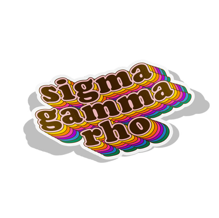 Sigma Gamma Rho Retro Sorority Decal