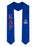 Kappa Delta Rho Lettered Graduation Sash Stole with Crest