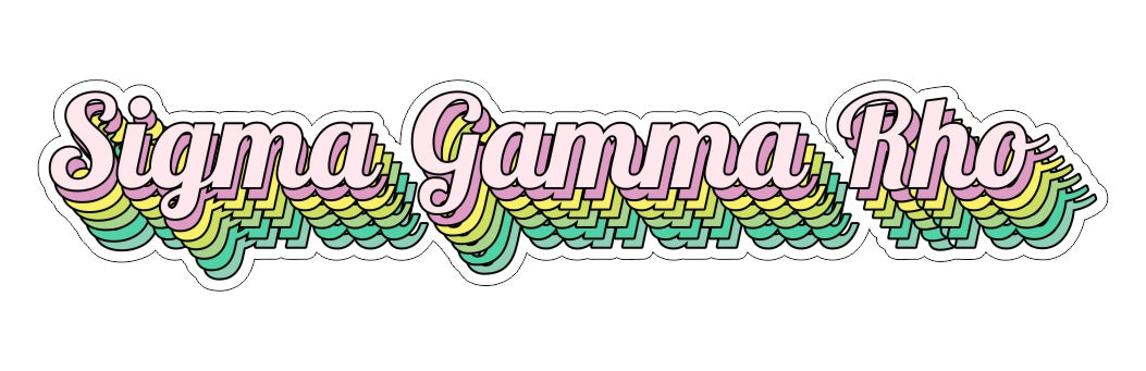 Sigma Gamma Rho New Hip Stepped Sticker