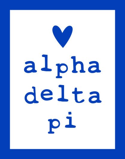 Alpha Delta Pi Heart Sticker