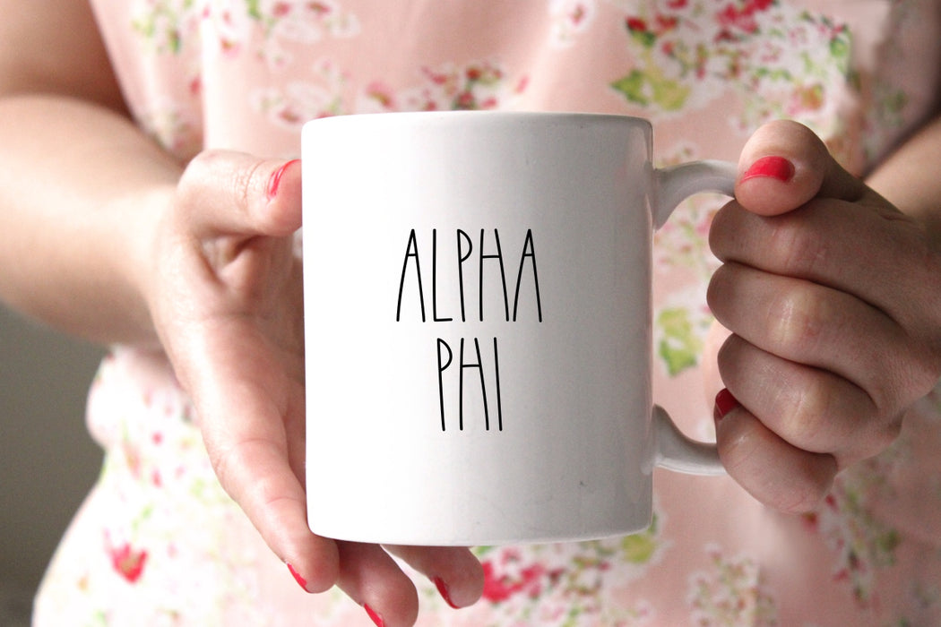 Alpha Phi Modern Coffee Mug
