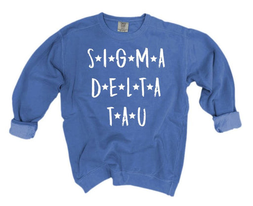 Sigma Delta Tau Comfort Colors Starry Nickname Sorority Sweatshirt