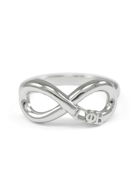 Gamma Phi Beta Sterling Silver Infinity Ring