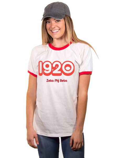 Zeta Phi Beta Year Established Ringer T-Shirt