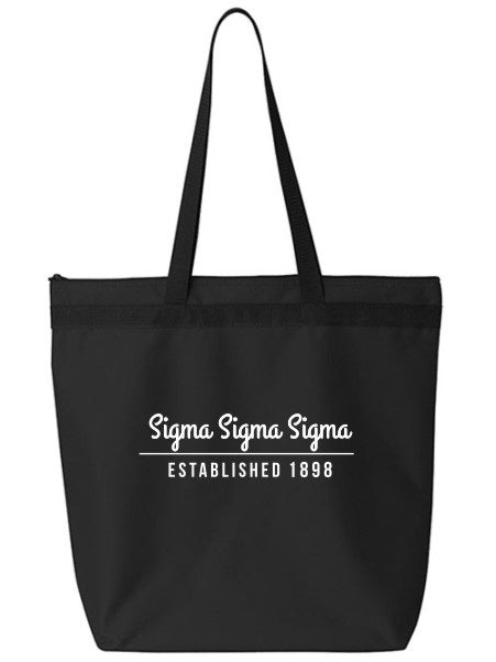 Sigma Sigma Sigma Year Established Tote Bag