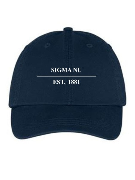 Sigma Nu Line Year Embroidered Hat