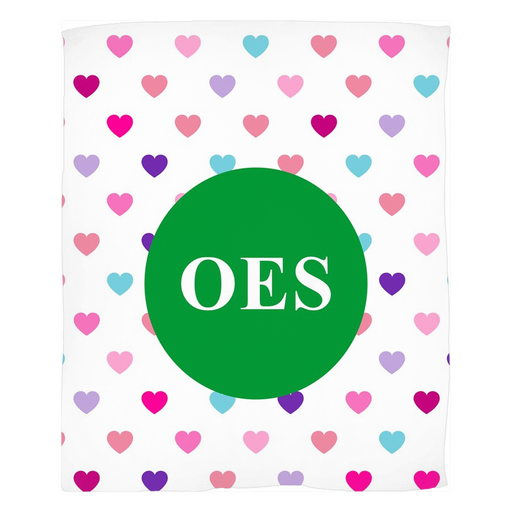 Order of the Eastern Star Hearts Fleece Blankets