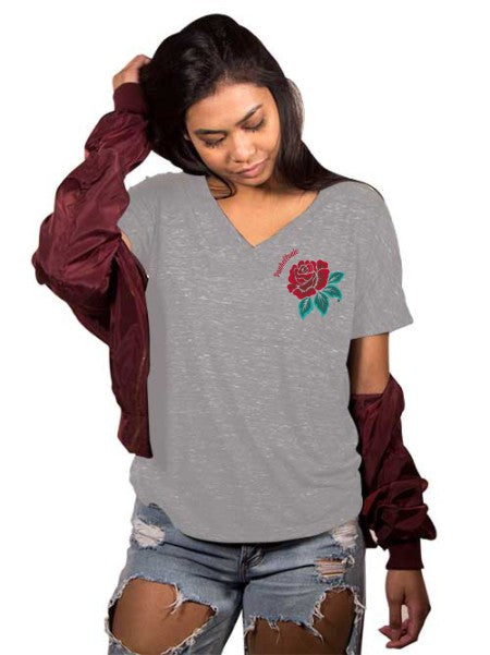 Panhellenic Rose Slouchy V-Neck Tee
