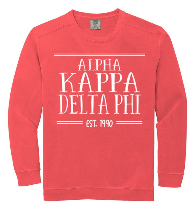Alpha Kappa Delta Phi Comfort Colors Custom Sorority Sweatshirt