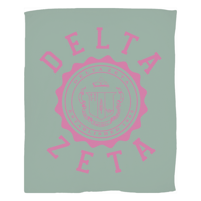 Delta Zeta Seal Fleece Blankets Delta Zeta Seal Fleece Blankets