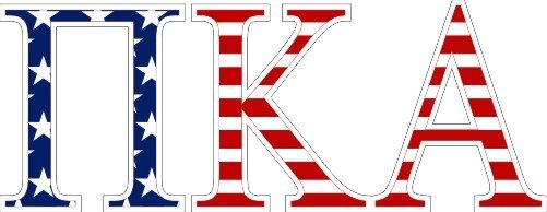 Pi Kappa Alpha American Flag Letter Sticker - 2.5