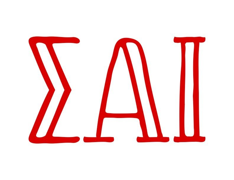 Sigma Alpha Iota Inline Greek Letter Sticker - 2.5