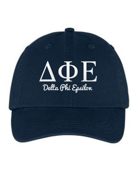 Delta Phi Epsilon Collegiate Curves Hat