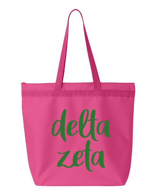 Delta Zeta Cursive Tote Bag