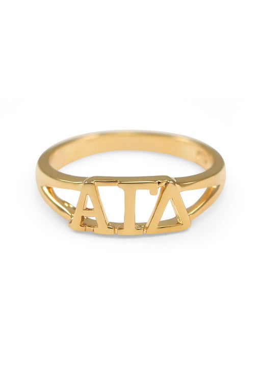 Alpha Gamma Delta Sunshine Gold Ring