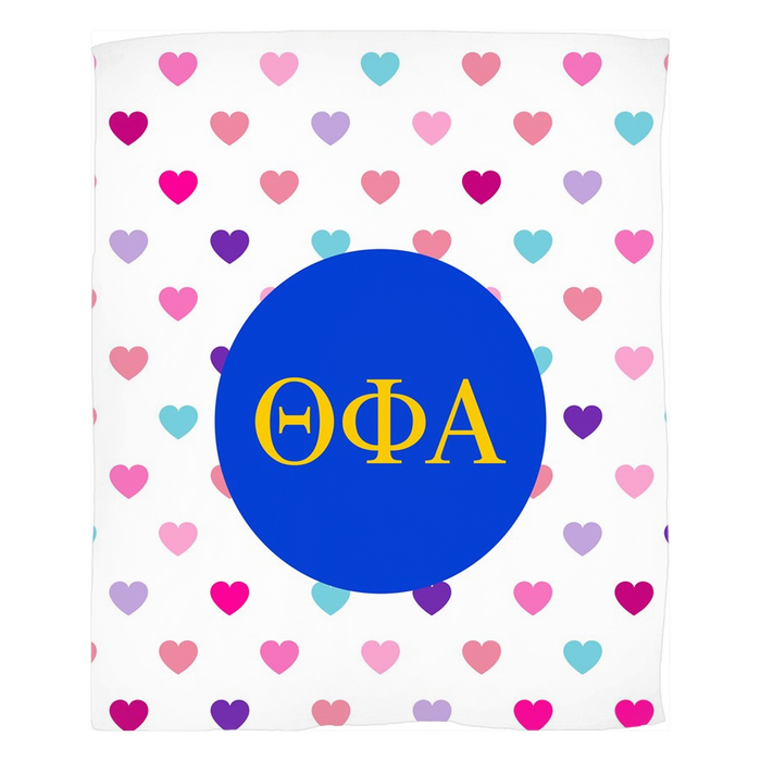 Theta Phi Alpha Hearts Fleece Blankets Theta Phi Alpha Hearts Fleece Blankets