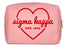 Sigma Kappa Pink w/Red Heart Makeup Bag