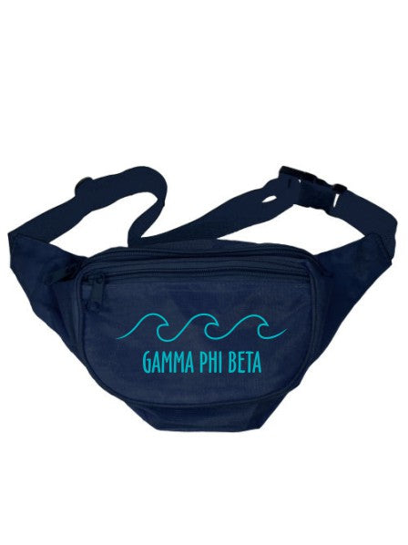 Gamma Phi Beta Wave Outline Fanny Pack