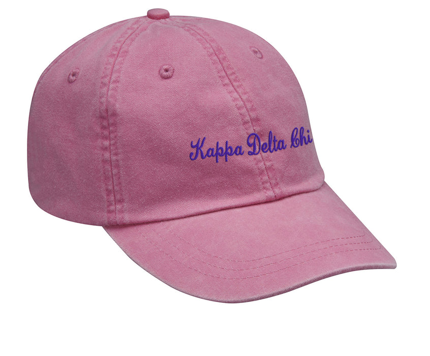 Kappa Delta Chi Cursive Embroidered Hat