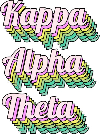 Kappa Alpha Theta Greek Stacked Sticker