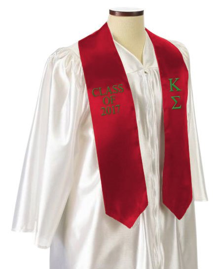 Kappa Sigma Classic Colors Embroidered Grad Stole