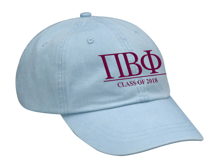 Pi Beta Phi Embroidered Hat with Custom Text