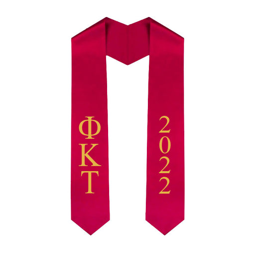 Phi Kappa Tau Vertical Grad Stole with Letters & Year