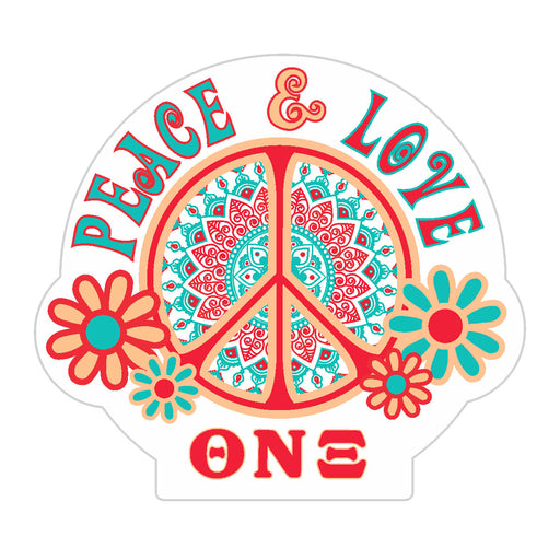 Theta Nu Xi Peace Sticker