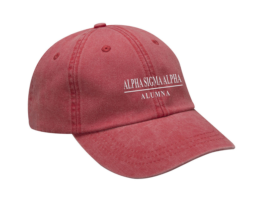 Alpha Sigma Alpha Line Year Embroidered Hat