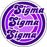 Sigma Sigma Sigma Funky Circle Sticker