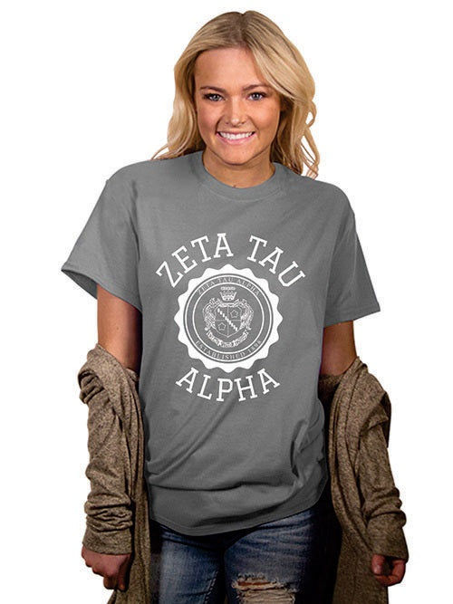 Zeta Tau Alpha Crest Crewneck T-Shirt