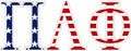 Pi Lambda Phi American Flag Letter Sticker - 2.5