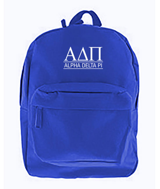 Alpha Delta Pi Custom Embroidered Backpack