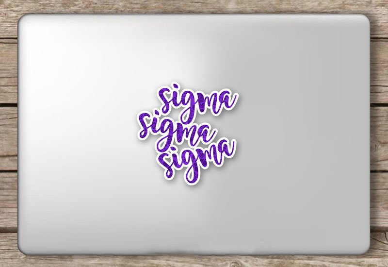 Sigma Sigma Sigma Script Sticker