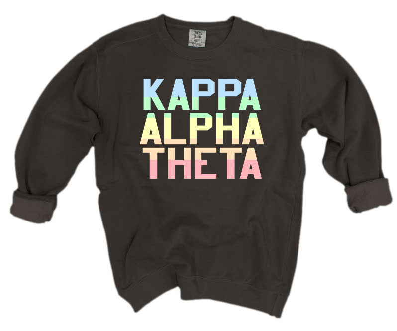 Kappa Alpha Theta Comfort Colors Pastel Sorority Sweatshirt