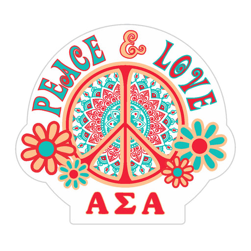 Alpha Sigma Alpha Peace Sticker