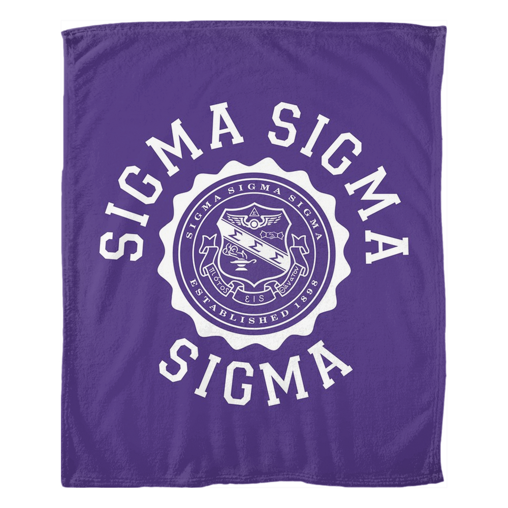 Sigma Sigma Sigma Seal Fleece Blankets Sigma Sigma Sigma Seal Fleece Blankets