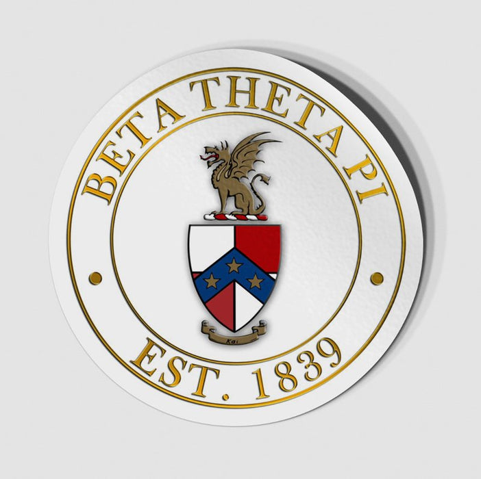 Beta Theta Pi Circle Crest Decal