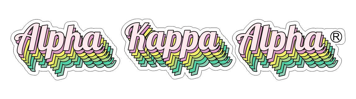 Alpha Kappa Alpha New Hip Stepped Sticker
