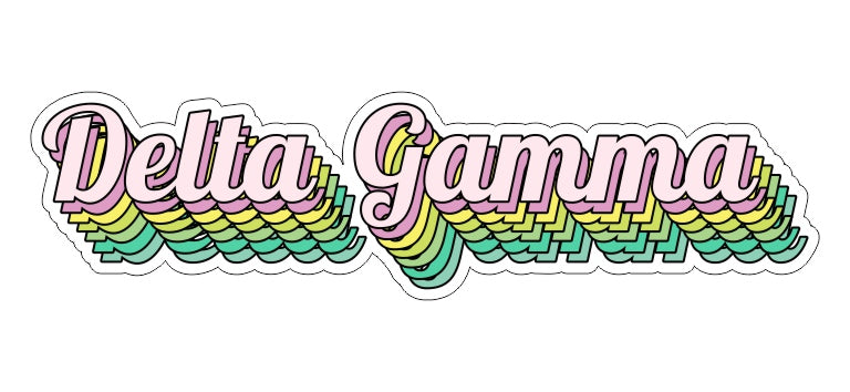Delta Gamma New Hip Stepped Sticker