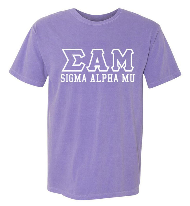 Sigma Alpha Mu Custom Comfort Colors Greek T-Shirt