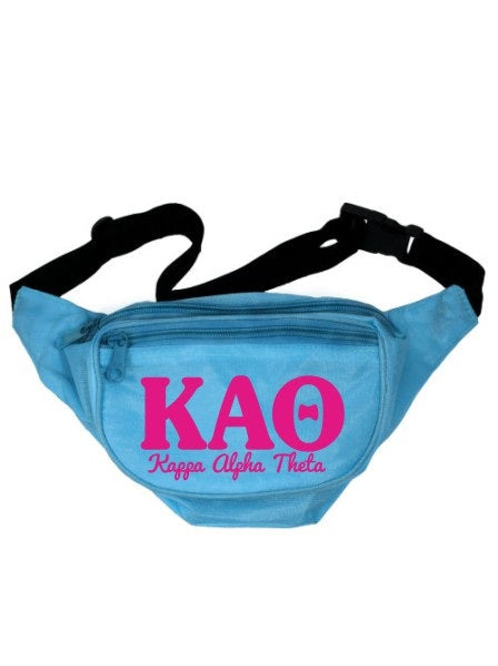 Kappa Alpha Theta Letters Layered Fanny Pack