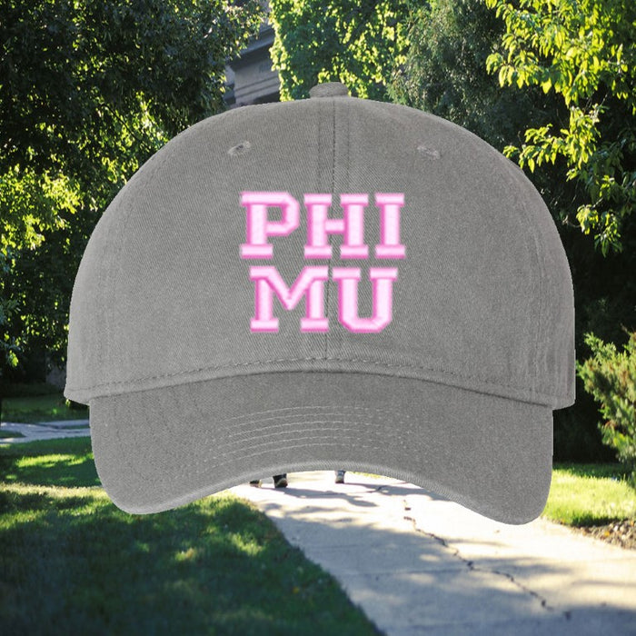 Phi Mu Comfort Colors Varsity Hat