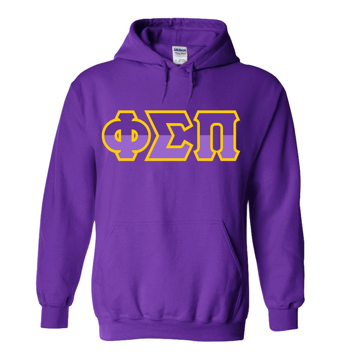 Phi Sigma Pi Two Toned Lettered Hooded Sweatshirt