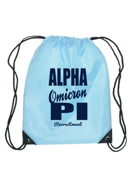 Alpha Omicron Pi Cursive Impact Sports Bag